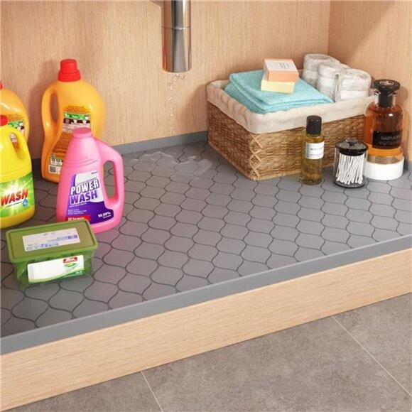 Silicone Under Sink Mat 34" x 22", Kitchen Essentials and Gadgets, Shelf Liner - Picture 2 of 8
